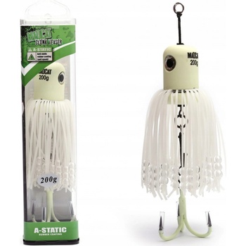 MADCAT Sumcová chobotnička A-static Clonk Teaser s trojháčkem 150 g glow in the dark