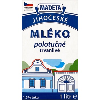 Madeta Trvanlivé polotučné mléko 1 l