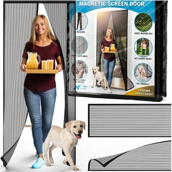 Malatec 12523 Moskytiéra do dveří s magnetky 80/90/100 x 210/220 cm černá