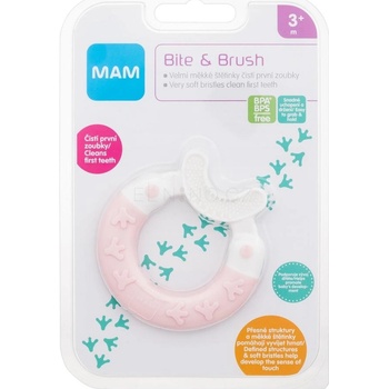 Mam Bite & Brush kousátko Pink 1 ks