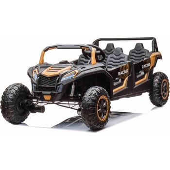Mamido elektrické autíčko Buggy UTV čtyřmístné 24V nafukovací kola zlatá