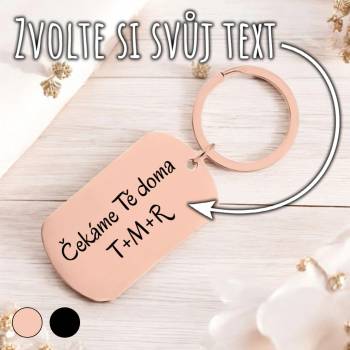 matná kovová butylka s vodorovným pruhem a vlastním textem