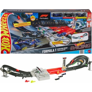 Mattel JDY16 Hot Wheels Racing závodní dráha Formule 1 a 3 autíčka 1:64