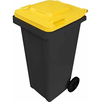 Max C24BY Popelnice 240 l černá se žlutým víkem