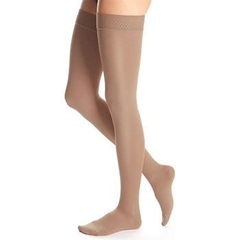 Maxis Brillant kompresivní stehenní punčochy s lemem Krátká Špička Otevřená Černá