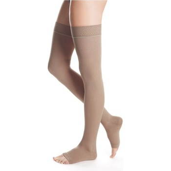 Maxis Stehenní punčochy MICRO AG lem bez špice bronz