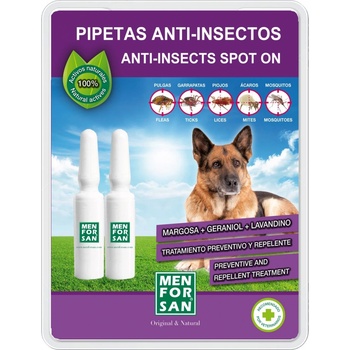 Menforsan Spot-on Antiparazitní pipeta proti blechám a klíšťatům pro psy 2 x 1,5 ml