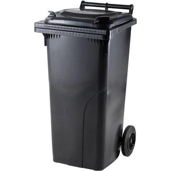 MEVA Plastová popelnice 120 litrů PVC hranatá černá