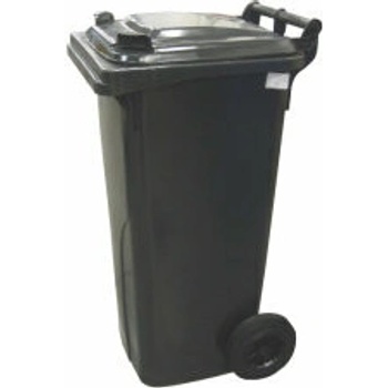 Meva Popelnice plastová 120 l černá s kolečky 0004-3