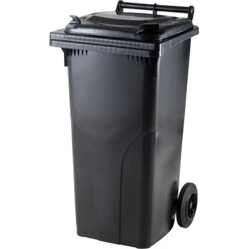 Meva Popelnice s víkem, 240 l, plast, černá MT0005-3