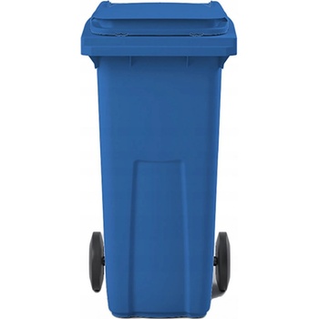 Meva popelnice s víkem, plastová, modrá, 120 l MT0004-1