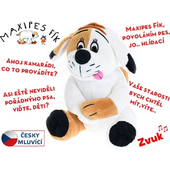 Mikro Trading Maxipes Fík plyšový 20cm sedící na baterie česky mluvící