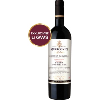 Mikrosvín Cabernet Sauvignon výběr z hroznů Goldhamer 2023 12,5% 0,75 l (holá láhev)