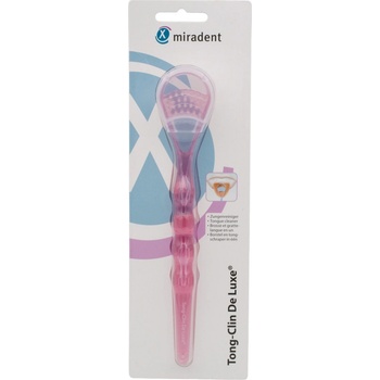 Miradent Tong-Clin De Luxe škrabka na jazyk růžová