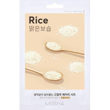 Missha Airy Fit Sheet Mask Rice plátýnková maska s výtažkem z rýže 19 g