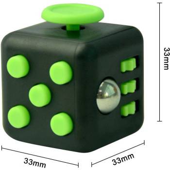 Mizoo Fidget Cube antistresová kostka černozelený