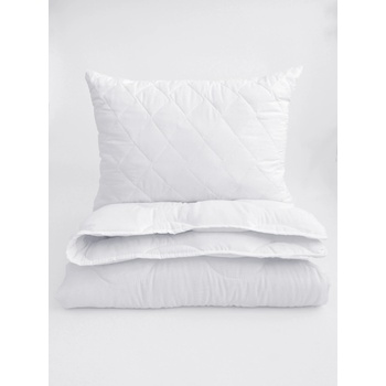 MKLuzkoviny.cz Souprava prošívané přikrývky a polštáře z dutého vlákna Classic 140 x 200 70 x 90