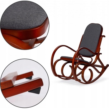 Modernhome Houpací křeslo na lyžinách houpací křeslo TXWQM-F001 CHAROCOAL