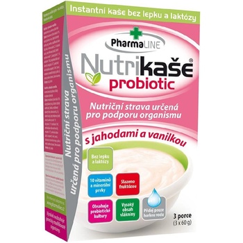 Mogador Nutrikaše probiotic s jahodami a vanilkou 3 x 60 g