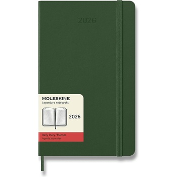 Moleskine A5 denní 2026 zelený