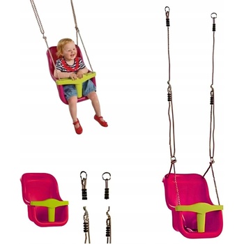 Monkey´s Home houpačka plastová Baby Luxe tmavě růžová