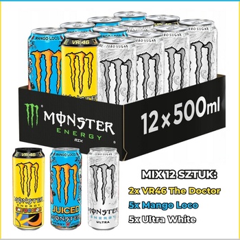 Monster Energy Ultra Zero sycený energetický nápoj plech 12 x 500 ml