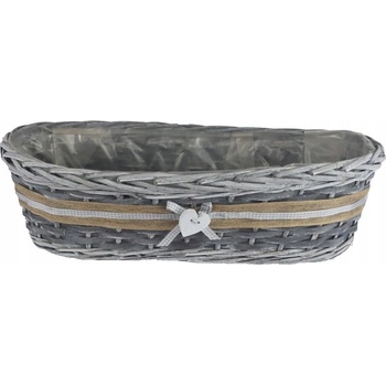 Morex Květináč proutí sivý 50 x 20 x 14 cm