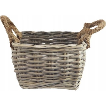 Morex Květináč šedý proutěný 21 x 17 x 13 cm