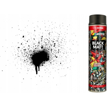 Motip černá matná barva ve spreji 600 ml