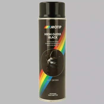 Motip High Gloss Black černý lesklý akrylový lak 500 ml