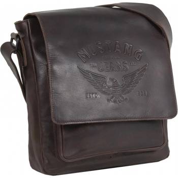 Mustang pánská kožená taška Adam přes rameno hnědá 45.112601 tmavě hnědá