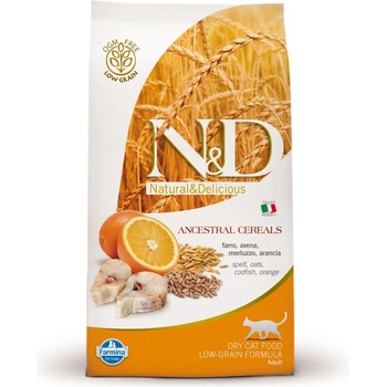 N&D Ocean Adult Cat Low Grain Cod Spelt Oats & Orange 1,5 kg