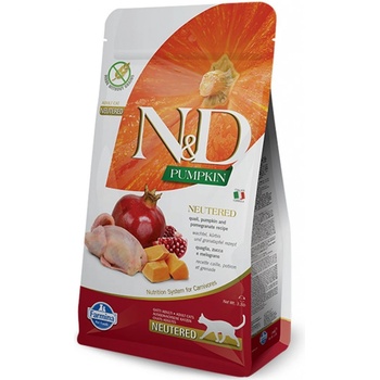N&D Pumpkin Adult Cat Grain Free Neutered Quail & Pomegranate 5 kg