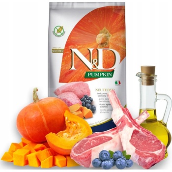 N&D Pumpkin CAT Neutered Lamb & Blueberry 5 kg
