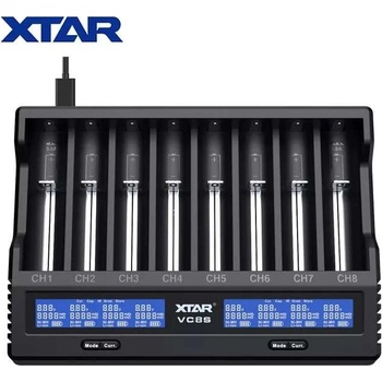 Nabíječka Xtar VC8S LCD USB pro 1 - 8 Li-Ion/Ni-MH