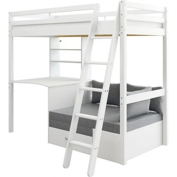 Nábytek Falco Actim s psacím stolem a rozkladací pohovkou Bílá