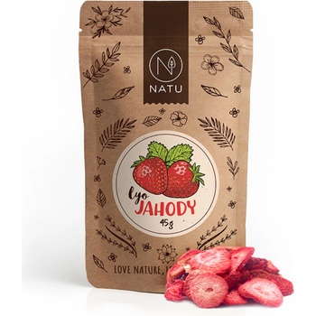 Natu Lyofilizované jahody plátky 45 g