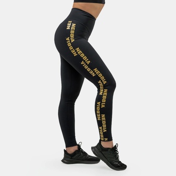 Nebbia legíny s vysokým pasem INTENSE 834 black-gold