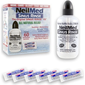 NeilMed SINUS RINSE Original Kit lahvička 240 ml + sáčky mořská sůl na hygienu nosu 60 ks