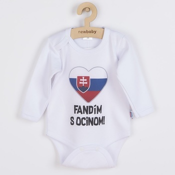NEW BABY Body s potiskem New Baby Fandím s ocinom bílé