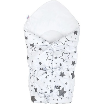 New Baby Klasická šněrovací zavinovačka hvězdičky šedé