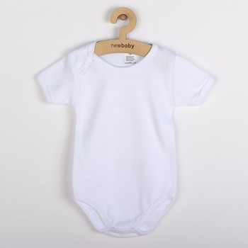 NEW BABY Luxusní body krátký rukáv New Baby bílé