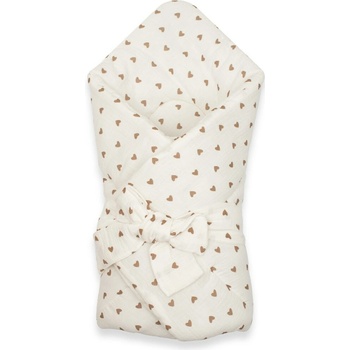 New Baby Mušelínová šněrovací zavinovačka little heart