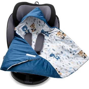 New Baby Zateplená zavinovačka do autosedačky blue