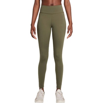 Nike ONE DF MR TGT W dámské sportovní legíny khaki