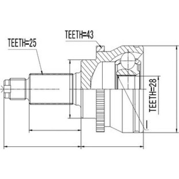 NTY Kloub poloosy SUZUKI IGNIS 1.3 05- SUBARU JUSTY 1.3 03-07