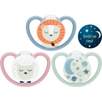 Nuk šidítko Happy Nights box kluk modrá 2 ks