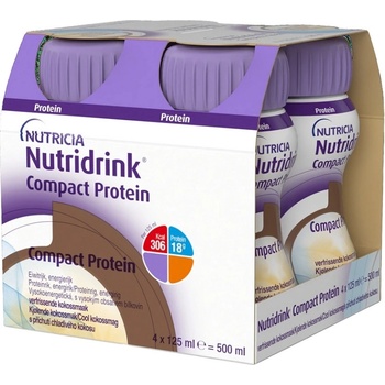 NUTRIDRINK COMPACT PROTEIN S PŘÍCHUTÍ CHLADIVÉHO KOKOSU POR SOL 4X125ML
