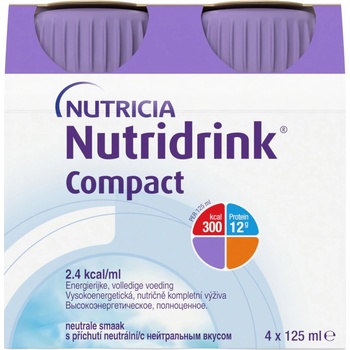 NUTRIDRINK COMPACT S PŘÍCHUTÍ NEUTRÁLNÍ POR SOL 4X125ML