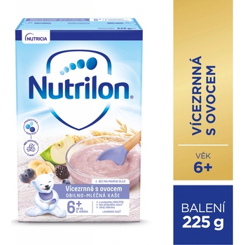 Nutrilon Vícezrnná Mléčná kaše s ovocem 225 g